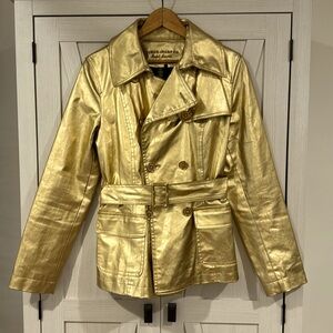 Vintage Ralph Lauren metallic trench